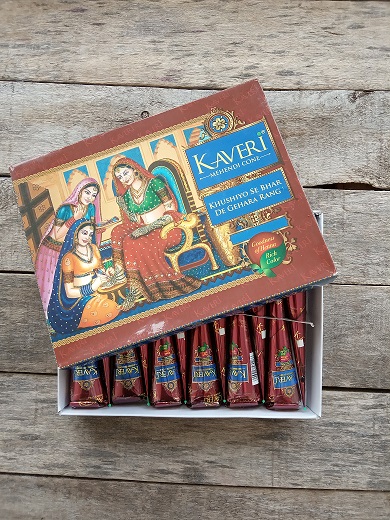 Хна в конусах "Kaveri" (12 конусов, пачка)