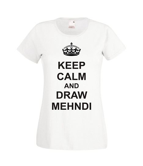Футболка "Keep calm and draw mehndi" — изображение 2